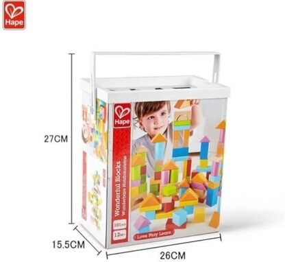 Blocchi di costruzione - 101 pezzi Hape E8247 - immagine 4