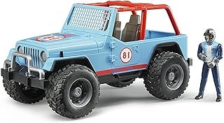 Jeep Cross country race blu con pilota Bruder 02541