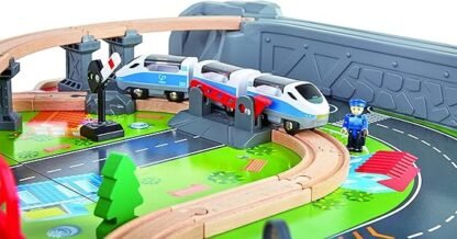 Tavolo Ferroviario con treni e binari - Set da 70 Pezzi Hape E3766 - immagine 2