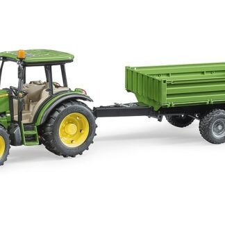 John Deere 5115 M con rimorchio dotato di sponde Bruder 02108