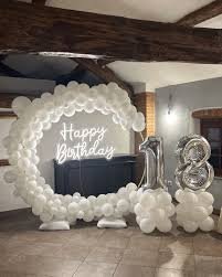 Cerchio per un 18esimo con scritta luminosa