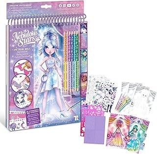 Libro creativo per bambini, per disegnare, colorare e creare look alla moda