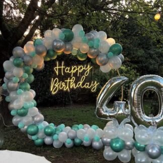 Cerchio da (200cm) con numero più scritta luminosa