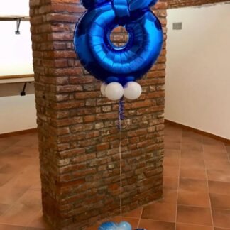 Numero gonfiato con gas elio più base