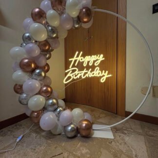 Cerchio da (100 cm) con scritta luminosa